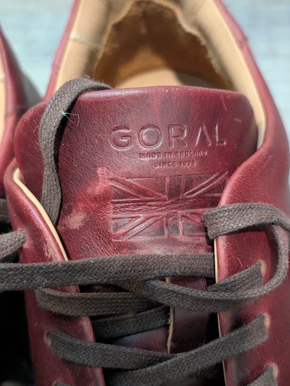 Goral and Son Low Top Leather Sneaker Burgandy-Brown Color - May Run Small - Picture 6 of 16
